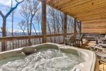 Enjoy the view while soaking in  the hottub